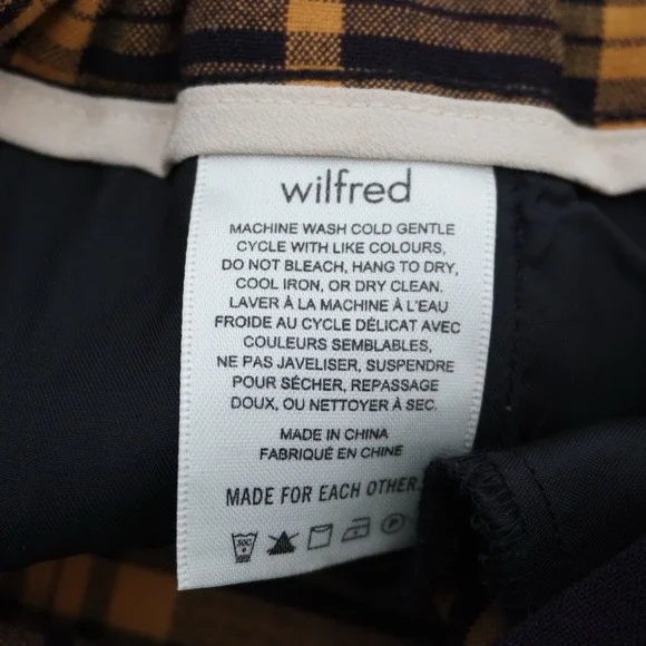 Wilfred Aritzia Darontal Yellow Plaid Pull On Pants Size 6 Academia Preppy - Picture 9 of 13